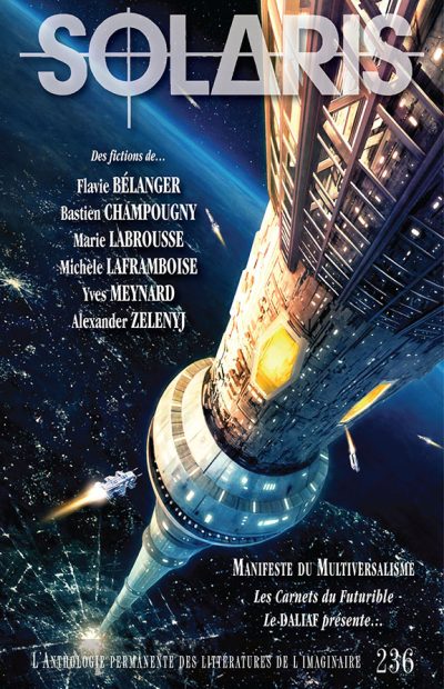 Couverture Solaris n°236 - L'anthologie permanente des littératures de l'imaginaire Manifeste du Multiversalisme